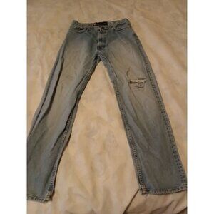 Nautica Jeans Co. Mens Jeans 31x32 Easy Fit Straight Leg Distressed